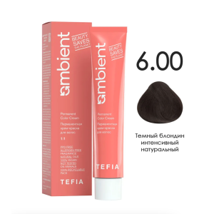 TEFIA AMB Крем-краска 6.00 Темный блондин интенсивный натуральный, 60 мл.