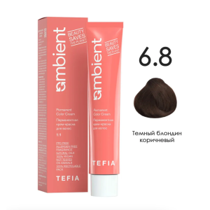 TEFIA AMB Крем-краска 6.8 Темный блондин коричневый, 60 мл.