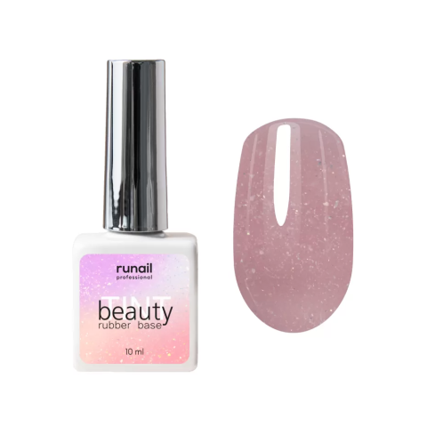 8551 RuNail Каучуковая база Beauty TINT YUKI, 10 мл.
