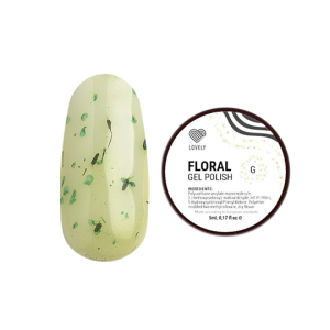 Lovely Гель-лак c сухоцветами Floral зелёный, 5 мл.