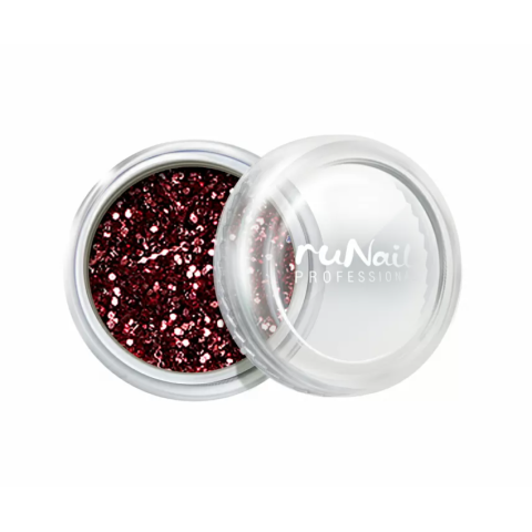 0650 RuNail Блёстки Коричнево-красный