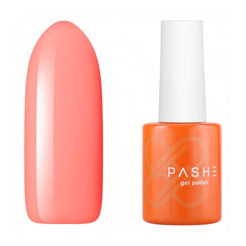 PASHE Гель-лак Atelier №34 Яркий лососевый, 9 мл.