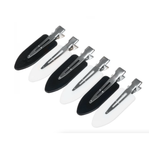 CL2603 White/black Зажим Лепесток, пластик 6 см (6 шт)