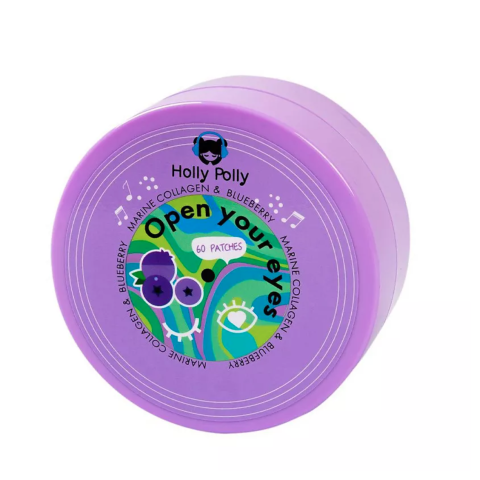 Holly Polly Патчи для глаз гидрогелевые Черника, Увлажнение и омоложение, 60 шт.