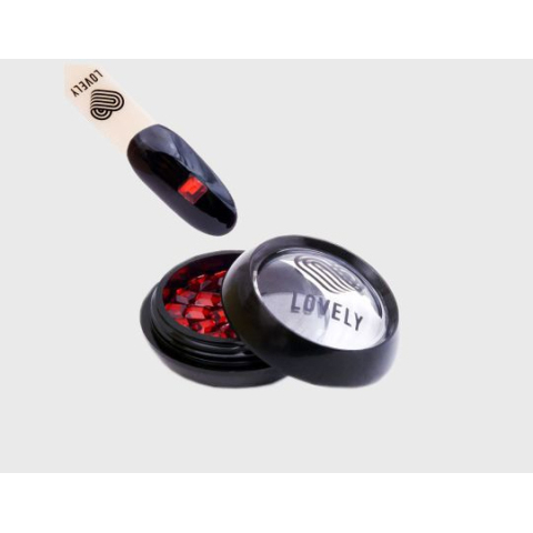 Lovely Стразы Квадрат, красные, 3 мм.