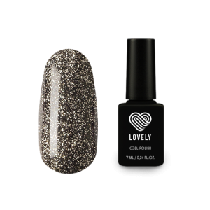 4038 Lovely Гель-лак светоотражающий Jewel Черный бриллиант, 7 мл.