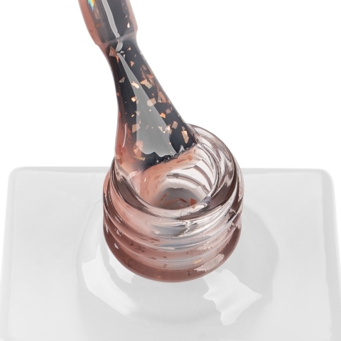 TNL Жидкий Poly Gel №11 - кремовый с голографической поталью, 10 мл.