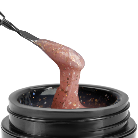 TNL Гель для наращивания Stiff жёсткий с поталью №03 пудровый, 18 мл.