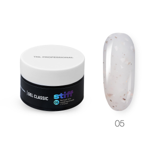 TNL Гель для наращивания Stiff жёсткий с поталью №05 молочный, 30 мл.