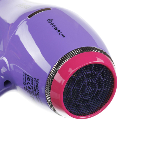 03-2010 Dewal Фен Fiesta, лаванда, 2600 Вт, 2 насадки+диффузор+2 фильтра