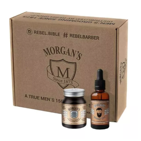MG105 Подарочный набор Масло для бороды + Помада для укладки Morgans