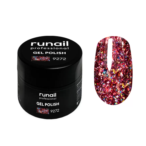 9272 RuNail Гель-лак с блёстками Дракон, 5 гр. 