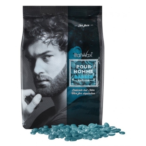 Воск горячий (пленочный) ITALWAX POUR HOMME Barber мужской гранулы, 500 гр.