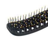 BNN-83 DEWAL Щетка продувная массажная BANANA black прямоугольная, пластиковый штифт, 8 рядов