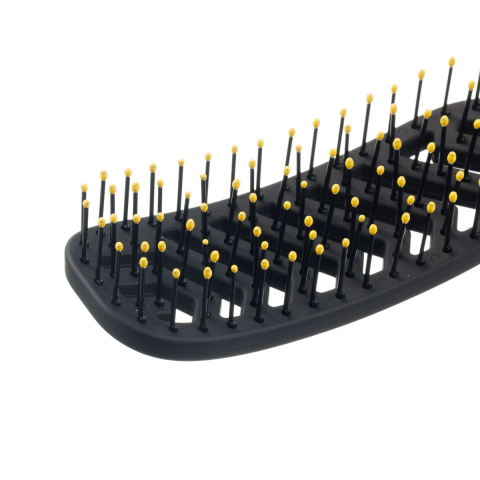 BNN-83 DEWAL Щетка продувная массажная BANANA black прямоугольная, пластиковый штифт, 8 рядов