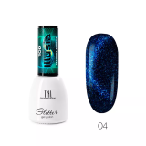 TNL Illusia Гель-лак Кошачий глаз №04 - синий ультрамариновый 10D, 7 мл.