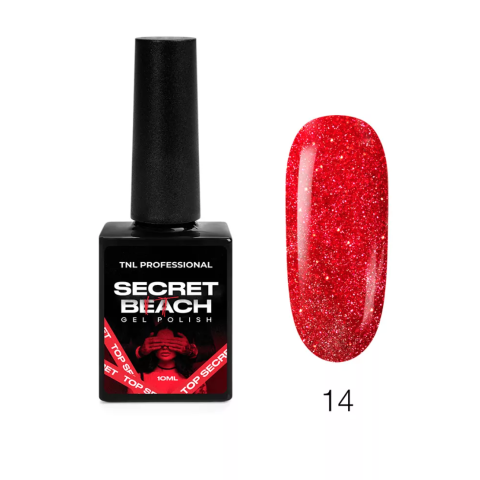 TNL Гель-лак Secret beach №14 - Искры желаний, 10 мл.