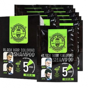 8344 Men's Master Окрашивающий шампунь для волос Чёрный, 10*25 мл.