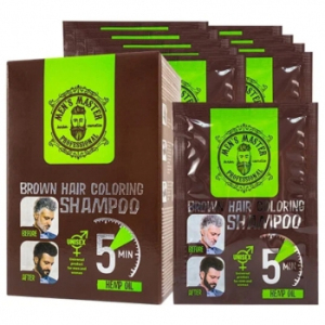 1 шт. Men's Master Окрашивающий шампунь для волос Коричневый, 1*25 мл.