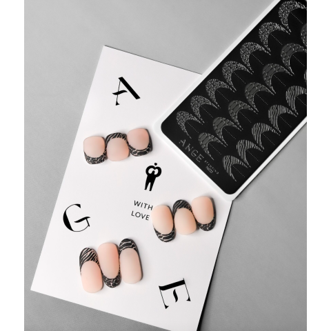 ANGE №023 Пластина для стемпинга 6*12 см. с ДЕМО-листом