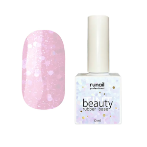 6774 RuNail Каучуковая база Beauty TINT Glitter Mix, 10 мл.