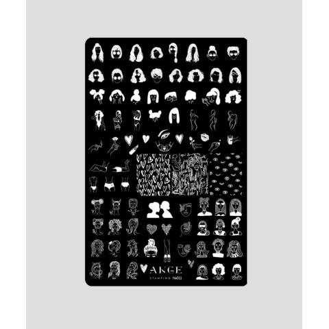 ANGE №011 Пластина для стемпинга 9,5*14,5 см.