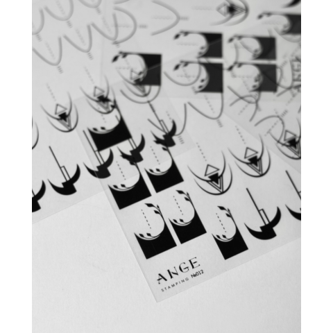 ANGE №012 Пластина для стемпинга 9,5*14,5 см. с ДЕМО-листом