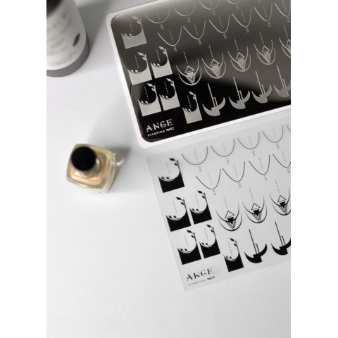 ANGE №012 Пластина для стемпинга 9,5*14,5 см. с ДЕМО-листом