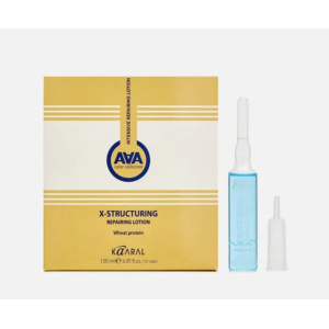 1 шт. Kaaral Keratin Восстанавливающий лосьон для сильно поврежденных волос с протеинами пшеницы, 1*10 мл. (Смываемый)