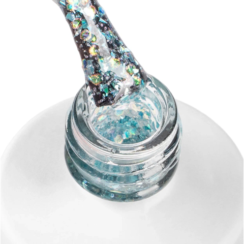 PASHE Гель-лак LU LU с голографическим глиттером №02 - ведьмино зелье, 9 мл.