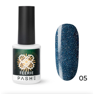 PASHE Гель-лак Feerie светоотражающий №05 - тайны сапфира, 9 мл.