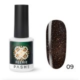 PASHE Гель-лак Feerie светоотражающий №09 - позолоченный мавр, 9 мл.