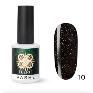 PASHE Гель-лак Feerie светоотражающий №10 - сияющий черный, 9 мл.