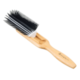 BRBAM-223 DEWAL Щетка массажная BAMBOO деревянная, нейлоновый штифт, прямоугольная, 7 рядов