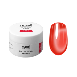 9752 RuNail Моделирующий Витражный УФ Builder Гель, 15 гр.