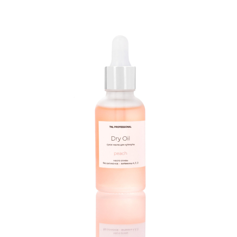 TNL Dry Oil Сухое масло для кутикулы персик, 15 мл.