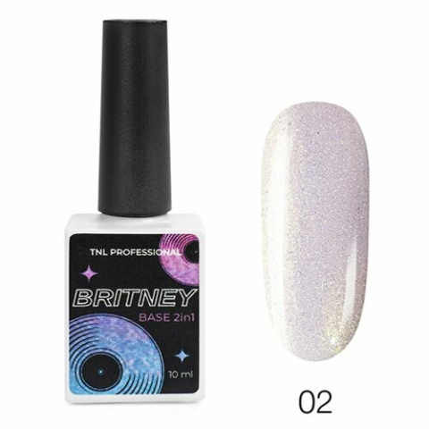 TNL Britney 2в1 База светоотражающая №2 - сиреневый гламур, 10 мл.