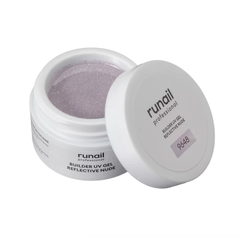 9648 RuNail Моделирующий УФ-гель Builder UV Gel Reflective Nude, 15 гр.