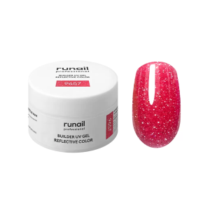 9657 RuNail Моделирующий УФ-гель Builder UV Gel Reflective Color, 15 гр.
