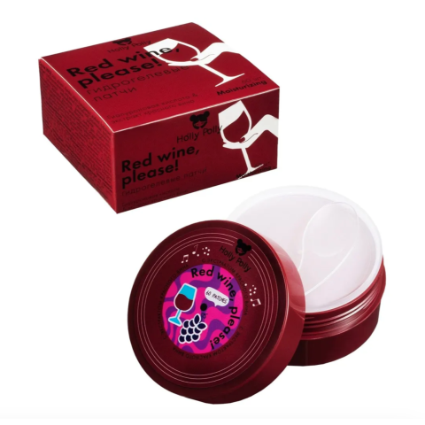 Holly Polly Патчи для глаз с экстрактом красного вина, 60 шт.