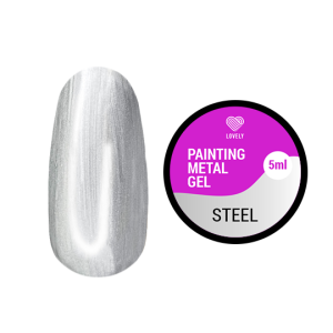 Lovely Гель-краска PAINTING METAL GEL без липкого слоя, Серебро, 5 мл.