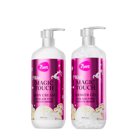 7DAYS Подарочный набор Гель для душа + Крем для тела, 2*400 мл. 