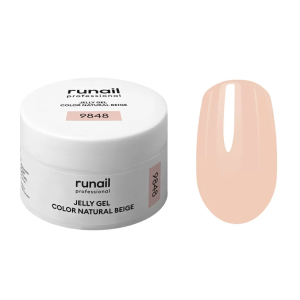 9848 RuNail Моделирующий гель JELLY Color Нежный натуральный Бежевый, 15 гр.