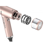 Фен GA.MA IQ3 PERFETTO розовый 1600 Вт 120 000 об/мин 3 насадки