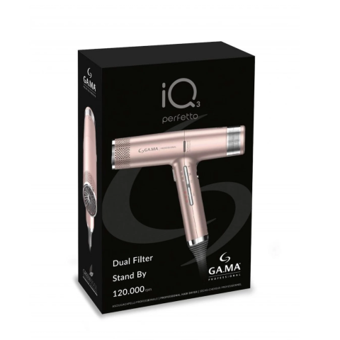 Фен GA.MA IQ3 PERFETTO розовый 1600 Вт 120 000 об/мин 3 насадки