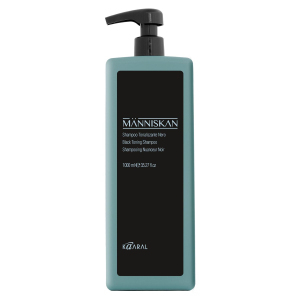 Kaaral Manniskan Шампунь тонирующий Чёрный, Мужской, 1000 мл.
