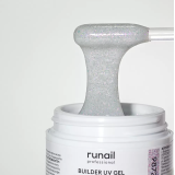 9872 RuNail Моделирующий светоотражающий УФ Builder гель MILK DIAMOND, 15 гр. 