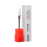 9763 RuNail Фреза керамическая скругленный конус 5,5 мм, мелкая насечка