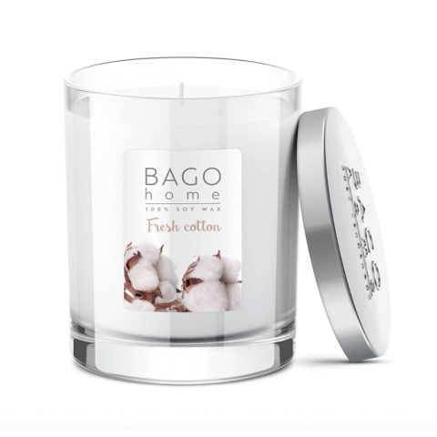 Свеча ароматическая Свежий хлопок в стекле, 132 гр.