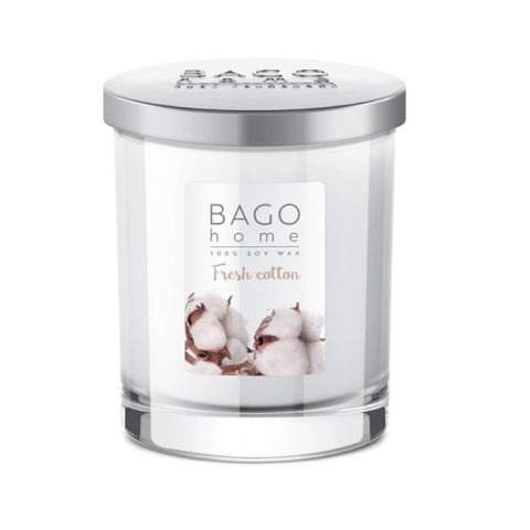 Свеча ароматическая Свежий хлопок в стекле, 132 гр.